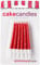 Anniversary House Pack of 12 Red Glitter Birthday Candles with Holders, 7.5cm, Celebration Cake Decoration, Birthday Candles for Cakes, Candles for Cake, AHC152