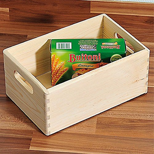 Kesper Aufbewahrungsbox, Pinienholz, Number: 2 Pieces, 30 cm x 20 cm x 14 cm