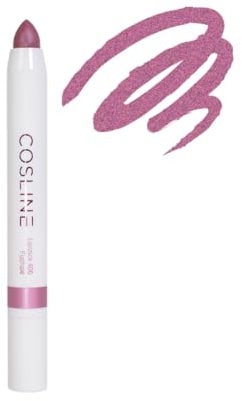 COSLINE Lippenstift Fuchsie 406, Glänzender Fliederton, Vegan Lipstick, Langanhaltend, Weich und cremig