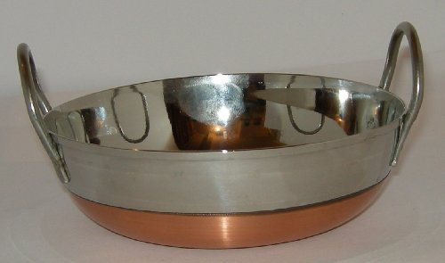 Frying Pan s/s Copper Base Double Handle 10/25.5cm Flat Base Guaranteed Quality