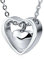 Beydodo Urne Anhänger Kette für Asche Edelstahl, Halskette 60CM Damen mit Doppelte Herzen Anhänger Kette für Gedenk Asche Andenken