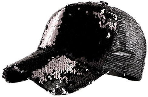 IZUS Paillettenhut Magic – wendbar verstellbare Baseballmütze - Schwarz - Frei