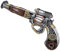 Boland 54542 - Pistole Steampunk, 1 Stück, Größe 31 cm, aus Schaumgummi mit Metallic-Look in Braun, Gold und Silber, Shootpunk, Waffe, Revolver, Zahnrad, Attrappe, Accessoire, Verkleidung, Karneval