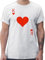 T-Shirt Herren - & Fasching - Herz König Spielkarte I King Queen Kartenspiel Karneval Herzkönig Spielkarte Herzkönig Karte I Poker King of Hearts - L - Weiß - Gruppen Tshirts faschingsshirt