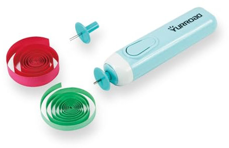 YURROAD Quilling Werkzeuge Stift Elektrisch Quilling Schlitzstift mit Edelstahl-Kopf zum Aufrollen von Quilling Papier Quilling Slotted Tool Pen Quilling Zubehör Elektrisch für Anfänger Erwachsene