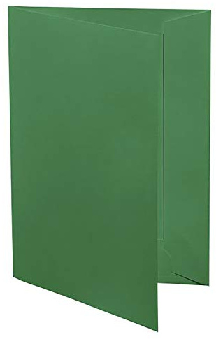 6 Stück Artoz Präsentationsmappen für DIN A4 - Tannengrün (Dunkelgrün) - gerippter Karton - 220 g/m² - 220 x 310 mm - hochwertige Bewerbungsmappen
