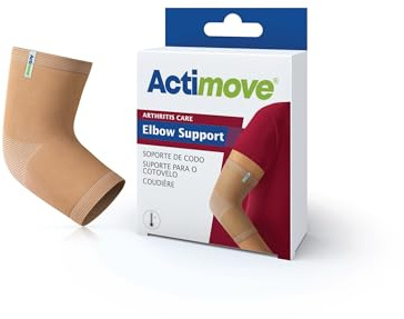 Actimove® ARTHRITIS CARE Elbow Support - Light Compression Support and Therapeutic Warmth For Elbow Arthritis - Heat-Retaining Ceramic Fibre Yarns - Beige, XLarge | Beige, X-Large, Light Compression Support and Therapeutic Warmth For Elbow Arthritis, Heat-Retaining Ceramic Fiber Yarns