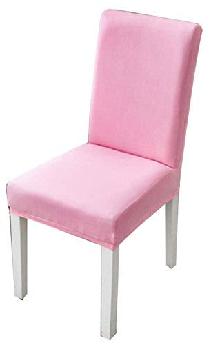 2 housses de chaise dossier haut extensibles lavables salle à manger cuisine maison 2 pièces protection déco idée originale rose qualité supérieure