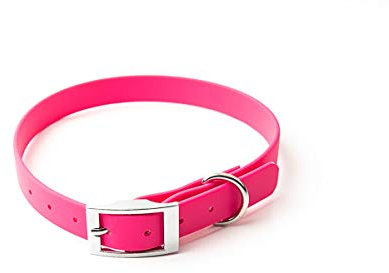Wau-Effekt BioThane Halsband verstellbar Verschluss Silber (XXL (59-69cm), Dunkelbraun)