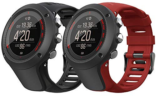 Songsier Armband Kompatibel mit Suunto Ambit 3/1/2/2S/2R/3 Sport/3 Run/3 Peak TPU Uhr Band Riemen weich Ersatz Uhr Band Riemen