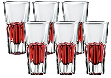 CRISTALICA Likörglas Schnapsglas Wodkaglas Likörglas Hoch Stamper Shot 6er Set 145 ml