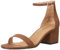 Amazon Essentials Sandali con Tacco e Due Cinturini Donna, Marrone, 42 EU Larga