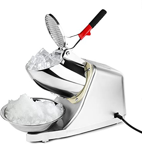 Tosucs Elektrischer Ice Crusher,Doppelmesser Eiscrusher, Eiszerkleinerer, 80kg/h, 300W Eiscrusher Smoothie Maschine, Geeignet für Softdrinks, Cocktails Oder Kalte Nachtischzubereitung