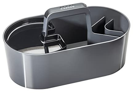 HAN Toolbox Loft 1200-19 - Caja de herramientas (4 compartimentos, bandeja extraíble y asa de transporte), color gris
