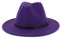 EATAN Fedora Hüte mit Gürtelschnalle für Damen und Herren, modisch, klassisch, breite Krempe, Unisex, Panama-Hut, Sonnenhut (lila, verstellbar)