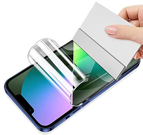Snailcanfly 2 pcs películas de hidrogel para iPhone 12 6.1 Protectores de pantalla de TPU Transparente flexible suave A prueba de explosiones NO vidrio templado