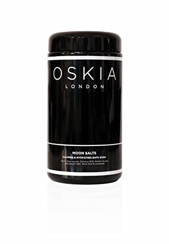 OSKIA Moon Salts – Relaxing Bath Salts with Magnesium, Rose & Himalayan Salt for Skin Soothing & Relaxation – 500g