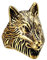 PAMTIER Herren Wolf Tier Ring Edelstahl Jahrgang Gotisch Biker Band Gold Schwarz Größe 70 (22.3)