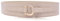 TeeYee Damen Mädchen PU Leder Breiter Gürtel Fashion Haken Schnalle Elastisch Tailleband Taillegürtel beige L