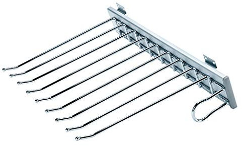 JUNNIU Ausziehbarer Kleiderschrank-Hosenständer, ausziehbare Krawattenhalter-Kleiderstange, 9 Paar Hosenbügel für den Schrank – 460 mm Decoration