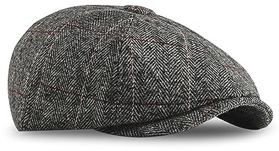 Dalababa Schiebermütze Herren, Einstellbar Schirmmütze Baskenmütze Flatcap für Herren Frühling Herbst Winter 55-60cm, Grau