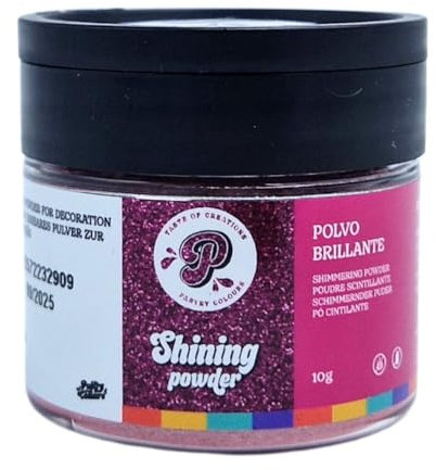 PASTRY COLOURS - Shining Powder Colouring - Glänzendes Pulver - Glamouröses Backen - Perfektes glänzendes Finish - 10 Gr (Rosa)
