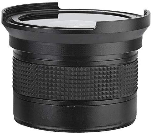 Fisheye Camera Lens, 58MM 0.35X Ultra Wide Angle Lens for SLR DSLR Camera, Wide Circular Fisheye Lens Black