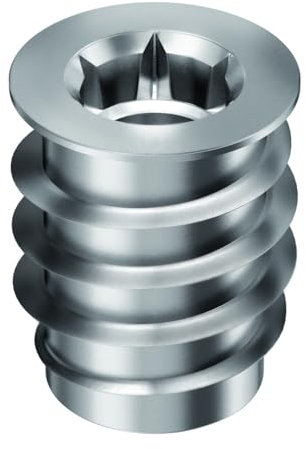 RAMPA MUFFEN/Gewindemuffe/Gewindeeinsatz/Einschraubmutter TYP SKD, Stahl Rostfrei 1.4305, M5 Innengewinde (d). 10mm Durchmesser (D) X 12 mm Länge (L), 10 Stück