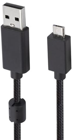 Alphatec G633 G633s USB Replacement Charging Cable, Compatible with Logitech G633 G633s Gaming Headsets, USB-Micro Headsets Aux Cord, 6.6 Ft (2 meters), Black