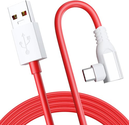 USB-C Cable for OnePlus 12 12R 10 Pro Nord 2T 11 5G 6ft 90 Degree 80W 65W 6.5A SUPERVOOC Fast Charge USB to USB-C Cable Type C Cable for Nord 2 9 Pro 9 Realme OPPO Reno Find Upgrade