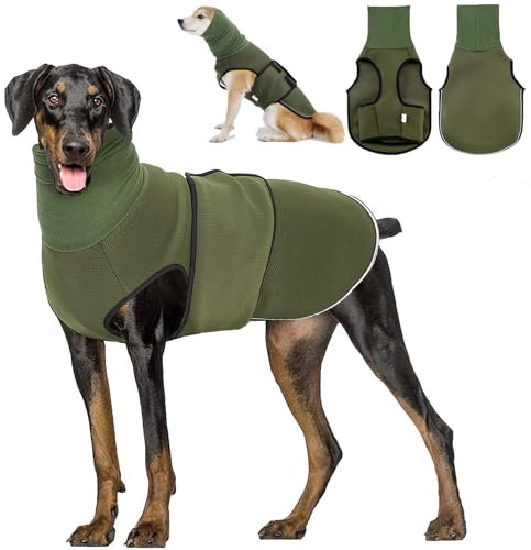 Dotoner giacca ansiolitica per cani,2-in-1cappotto calmante per cani con strisce riflessive e Cuffia con Orecchie per il Rumore,copertura ventre del mantello Anti-Ansia,Soccorso per lo Stress