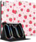 Pegmode for iPad Pro 11 Inch Case 2024 (M4 5th Generation) - Women Girls Cute Folio Cover Strawberry Girly Kawaii Pretty Teens Unique Design With Pencil Holder Smart Cover for iPad Pro 11 2024 Case
