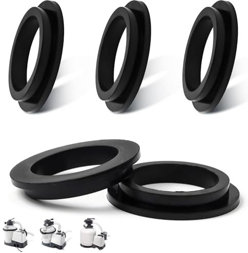 Dilightnews 5 Pièces Joints Toriques De Rechange pour Piscine Intex, en Caoutchouc, pour Pompe à Sable Intex 26323ca, 26323eh, 26331ca, 26331eh, 26337eh Noir