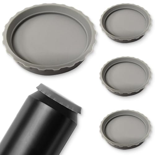 AFCJLTO Lot de 4 couvercles en silicone pour canettes de soda, anti-poussière et standard, pour verres à eau, canettes de bière, bouteilles de soda et canettes, Adaptés à tout moment de la journée