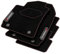 MOTOS Personalisierte Velours-Fußmatten Carbon Series passend für Chevrolet Aveo II T250 2006-2011 - Premium, Carbon, Rot Frischen Sie den Look Ihres Autos mit Velours-Fußmatten im hochmodernen Carbon
