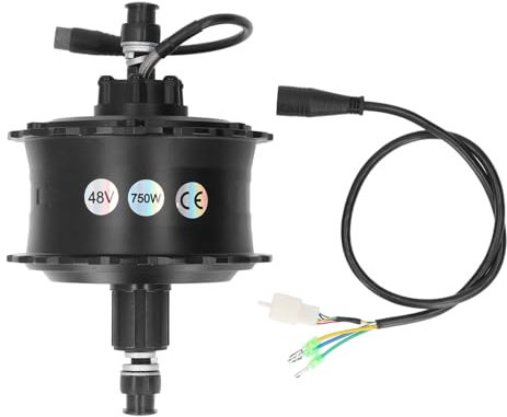 Luocute 48V 750W E-Bike-Umrüstsatz, 6,69 Zoll IP65 Wasserdichter Elektrofahrradnabenmotor, Bürstenloser Radnabenmotor für Elektrisch Unterstützte Fahrräder, Elektrofahrräder, Mountainbikes