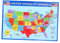 NUOBESTY Poster Mit Usa-karte Fürs Klassenzimmer Geographie Lernen Amerika-karte Für Kinder Und Erwachsene
