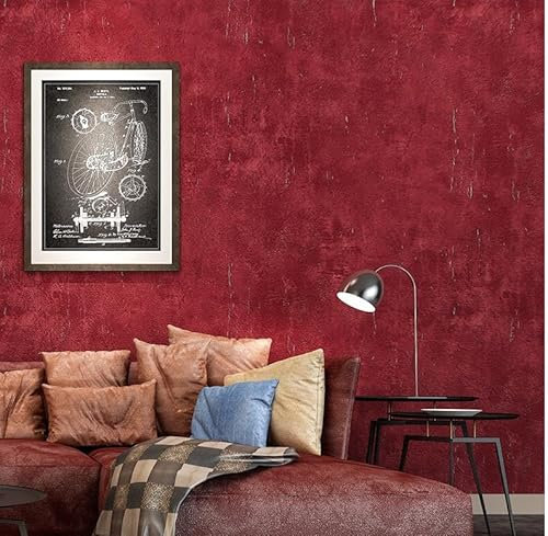 Papier Peint Intissé Rouge Papier Peint 3D pour La Maison Chambre Adulte Salon Décoration,Papier Peint Mural,Papier Peint Toilette 10,05 M X 0,53 M