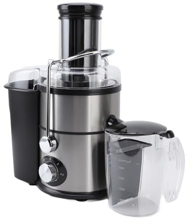 Estrattore di Succo Centrifugo Robot da Cucina 4 in 1 Frullatore Multifunzione SUS da 800 W Spremiagrumi Centrifugo con Scivolo di Alimentazione da 3,3 Pollici per Frutta Verdura