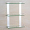 Aioneer Schwebende Glasregale, Dreifach-Glasregal, Wandmontierter Bad-Organizer Aus Aluminiumglas, Badezimmer-Glas-Organizer-Gestell Für Toilette, Küche, Dusche, SilberSilver-35cm