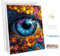 MEIYUDA Peinture par Numero Adulte avec Cadre L'œil Fleurs, DIY Kit Peinture, Pinceaux Peinture de Dessin de Pigment Acrylique, Loisirs Créatifs Adultes Decoration Maison Cadeau 30x40cm