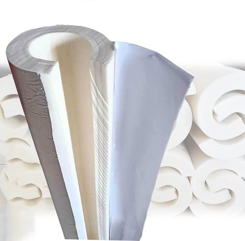 Foam Pipe Insulation with Aluminum Foil 1m Length Suitable for Boiler and External Condensate Pipes Size Range 22 219mm
