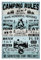 WADORN Blechschild Camping Aus Metall Im Vintage Stil Camping Rules Make Wonderful Memories Retro Blechschild Hängedeko Lustiges Camping Feuer Wandschild Deko Für Wohnmobil Zimmer Deko 30x20cm