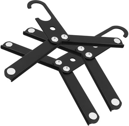MUSISALY Unverzichtbar für unterwegs: 3er-Pack stabile Faltbare Kleiderbügel aus Metall zum Trocknen von Kleidern platzsparendes Design