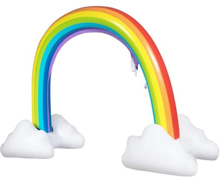 Vaguelly Inflatable Rainbow Water Spray Arch for Boy Girl Outdoor Garden Sprinkler Fun Playing Water Toy Lawn Game Prop