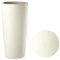 Tecnokit Vaso per Piante da Interno ed Esterno Design Moderno con Effetto Cemento Mandorla e Antracite Fioriera Alta con Sottovaso Erba Musa Matte, colore Mandorla, cm 35x70