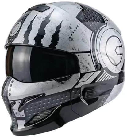 Full Face Combo Scorpion Motorradhelme Four Seasons Universal Electric Bike Indian Warrior Helm DOT Omologatoultra-Light Safety Grau L