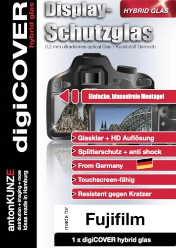 digiCOVER Hybrid Glas Displayschutz passgenau für Fujifilm X-T30 III