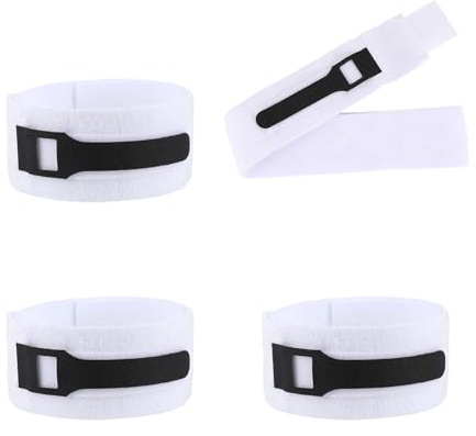 4pz Cinghie per le Gambe Catetere di Foley con Striscia in Silicone Antiscivolo, Supporto per Catetere Urinario Sicuro in Nylon da 63x5cm Sacca Gambe e Tubo di Drenaggio Comodo Indossare (Nero)