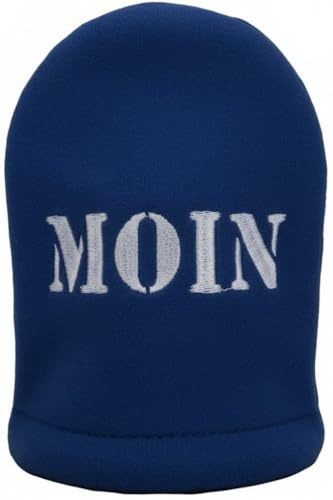 osters muschel-sammler-shop Eierwärmer Moin & Anker, Blau/Weiß, 11 cm hoch, 9 cm breit – Frühstück Tischdeko, Maritim“ (Moin)